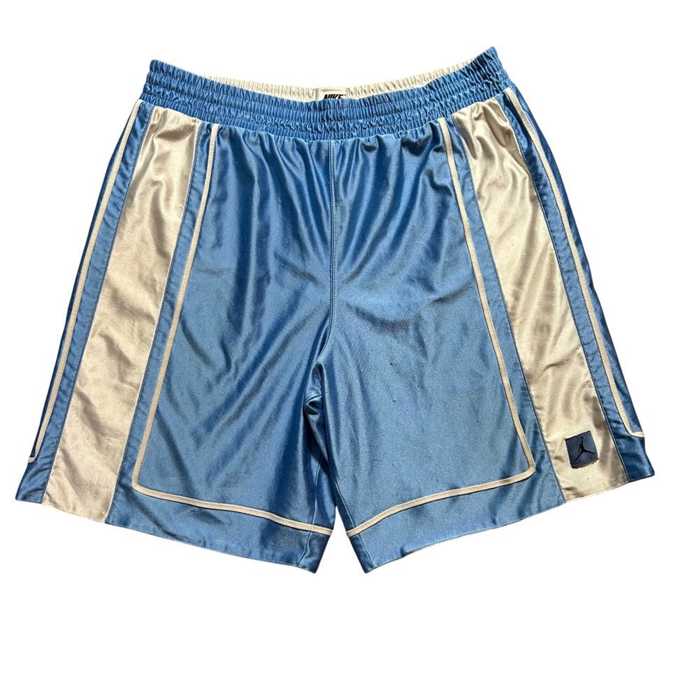 Nike Jordan Basketball Shorts Mens Large Blue Vintage 90s Made in USA Dazzle UNC